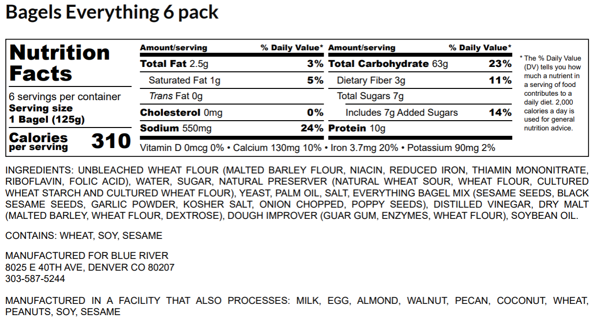 Bagels - Everything Spice (6PK) *