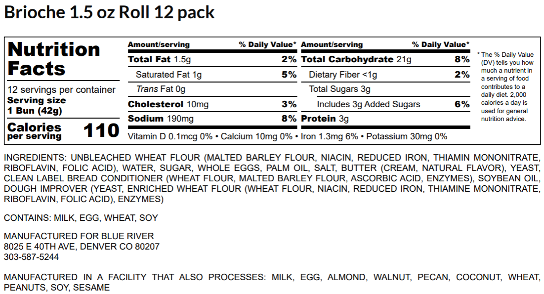 Brioche Dinner Rolls (12PK) *