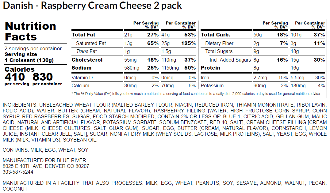 Danish - Raspberry Cream Cheese (2PK)