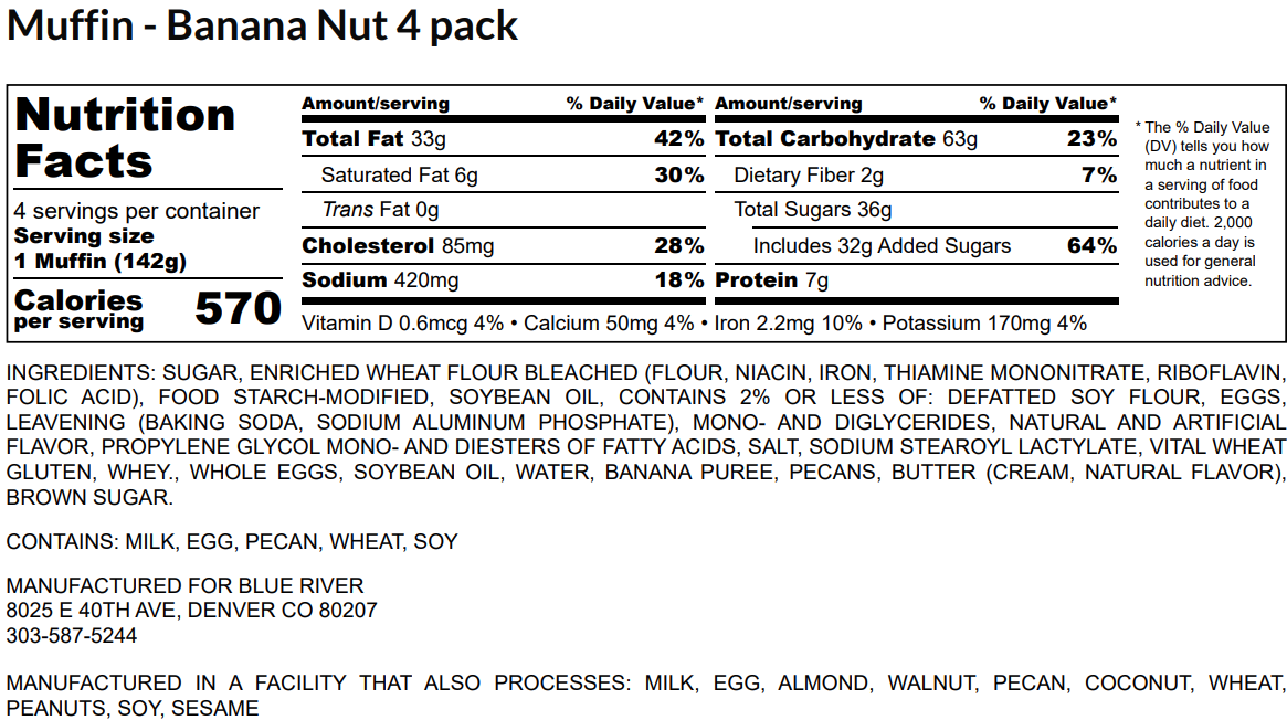 Muffin - Banana Nut (4PK) *