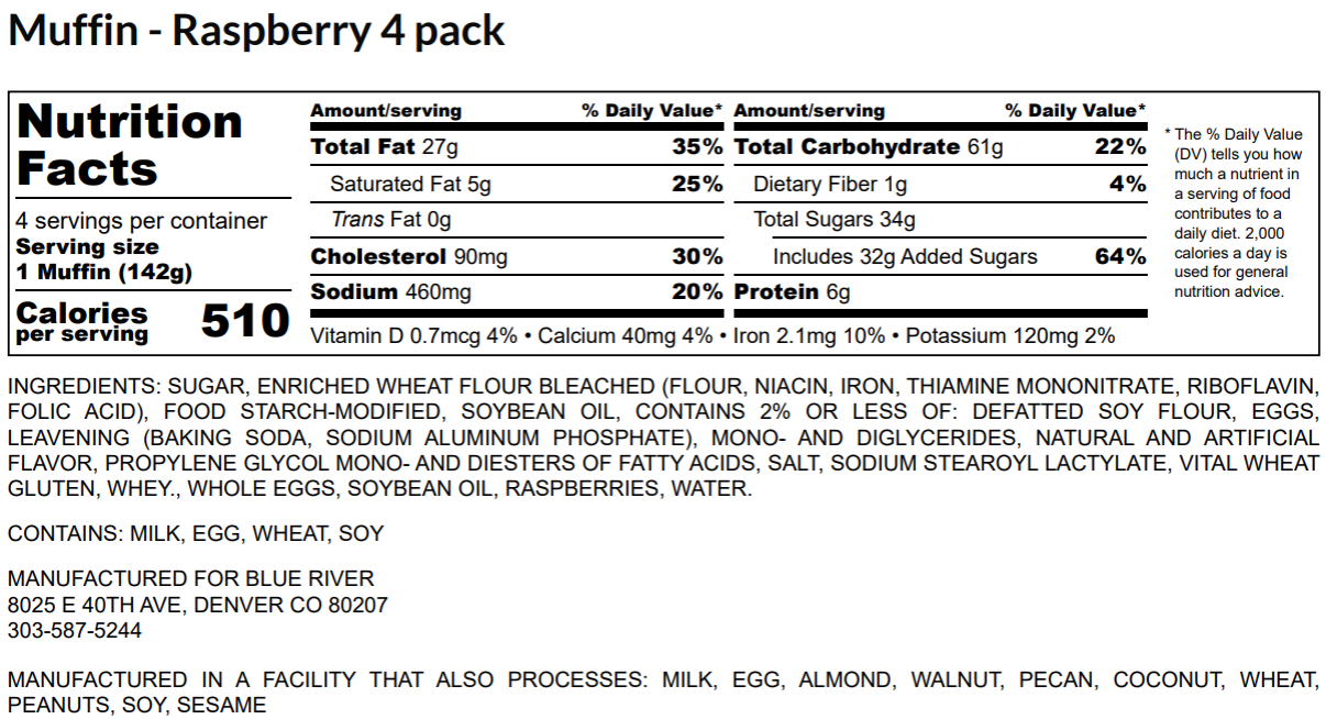 Muffin - Raspberry (4PK) *
