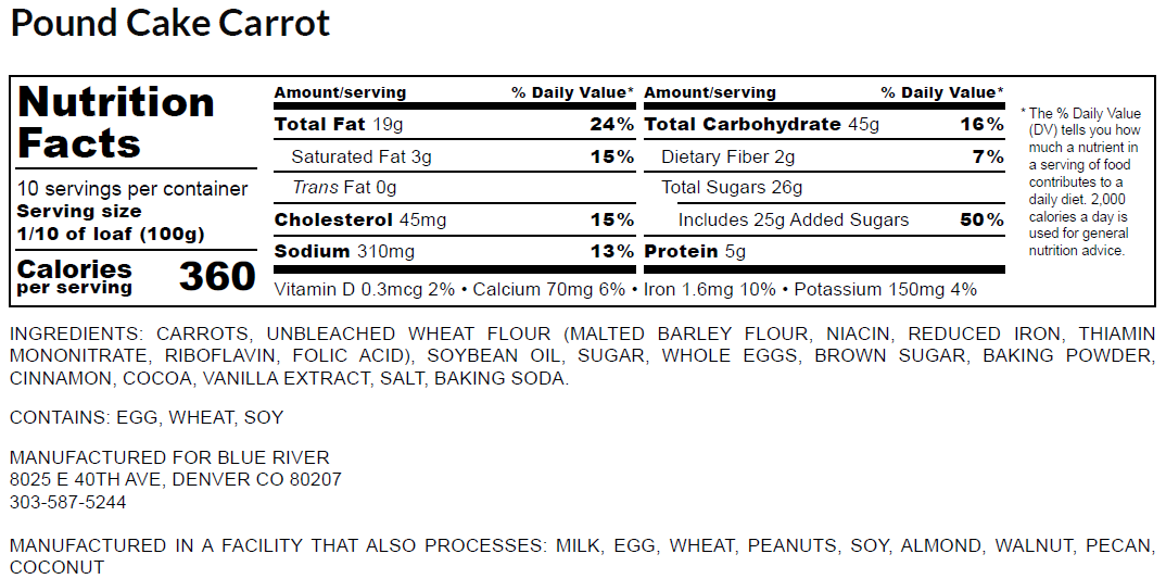 Poundcake - Carrot *
