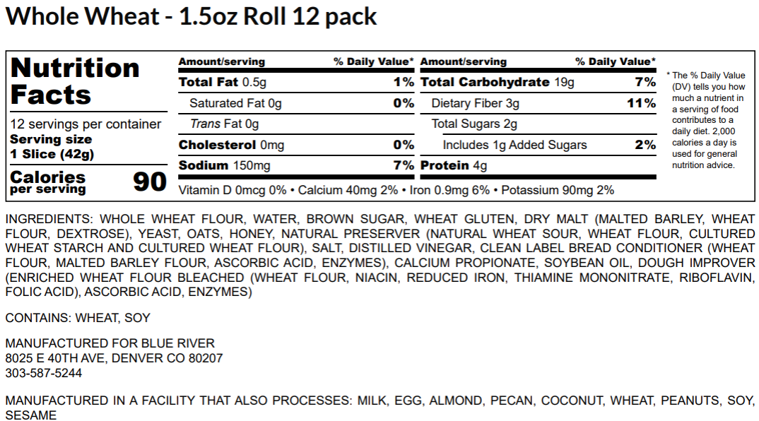 Whole Wheat Dinner Rolls (12PK)