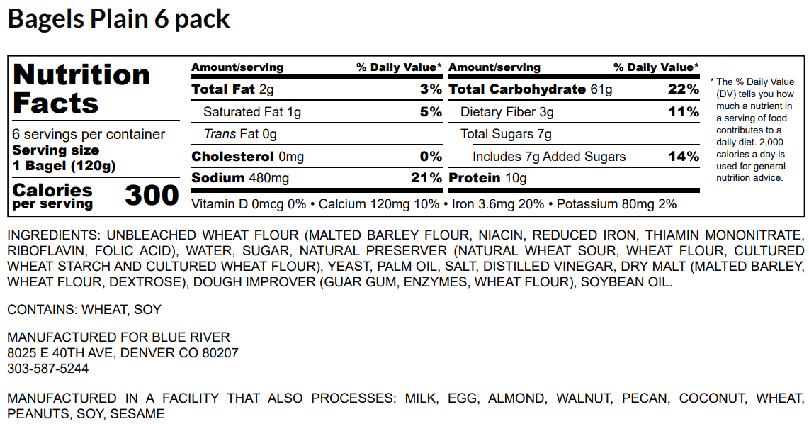 Bagels - Classic Plain (6PK)
