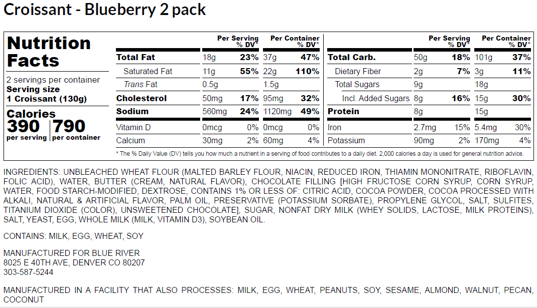 Croissant - Blueberry (2PK)