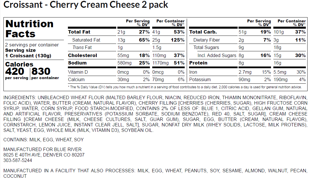 Croissant- Cherry Cream Cheese (2PK)