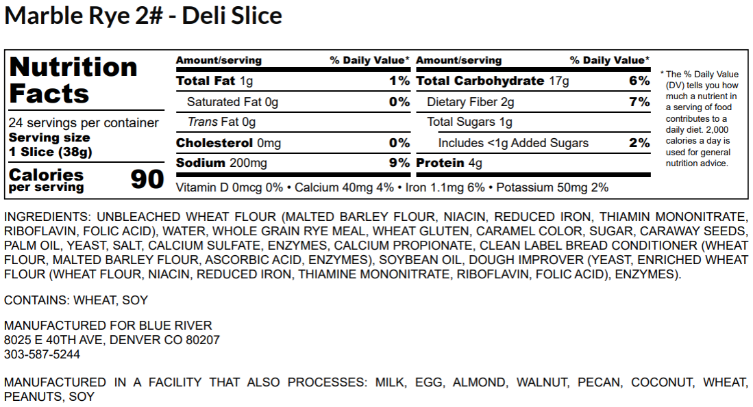 Marble Rye Deli Loaf TG