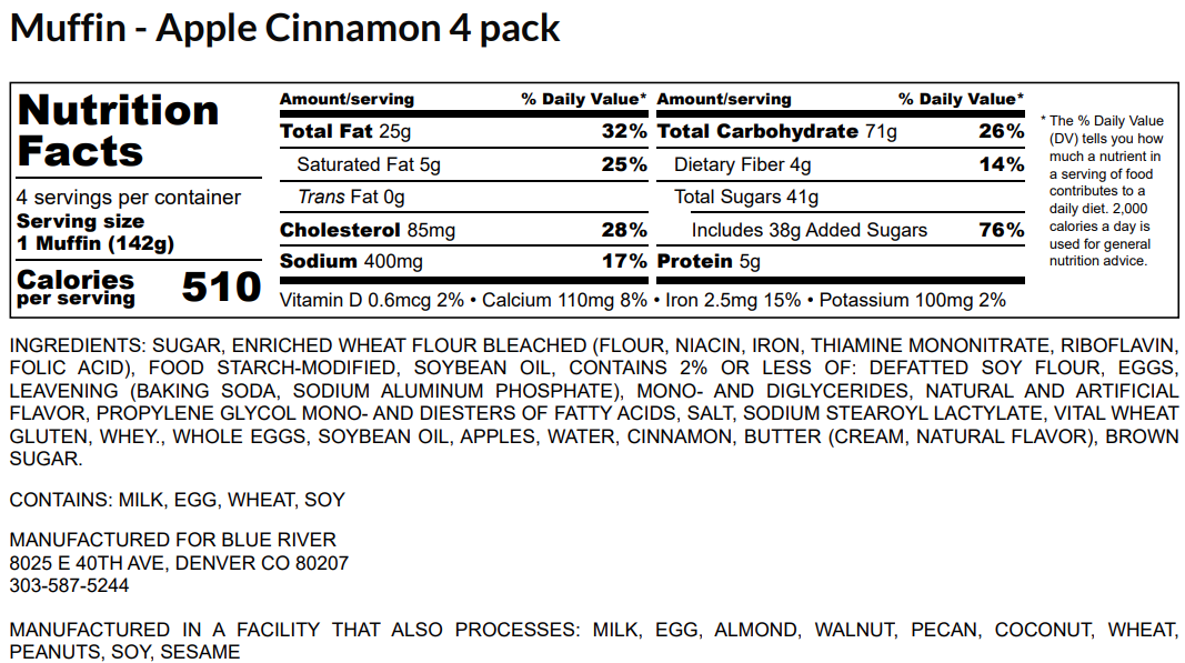 Muffin - Apple Cinnamon (4PK)