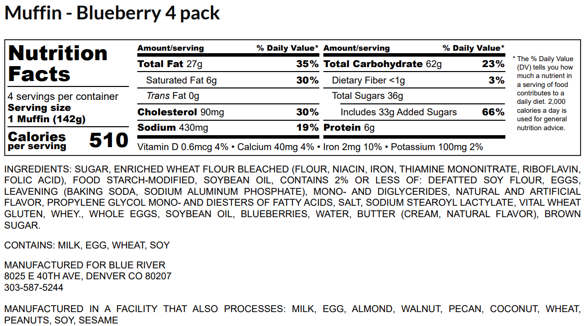 Muffin - Blueberry (4PK)