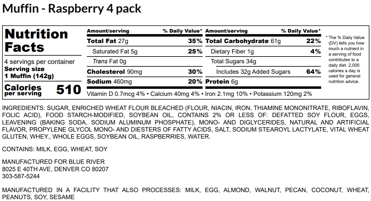 Muffin - Raspberry (4PK)