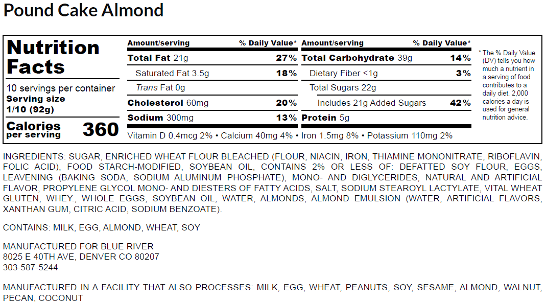 Poundcake - Almond TG