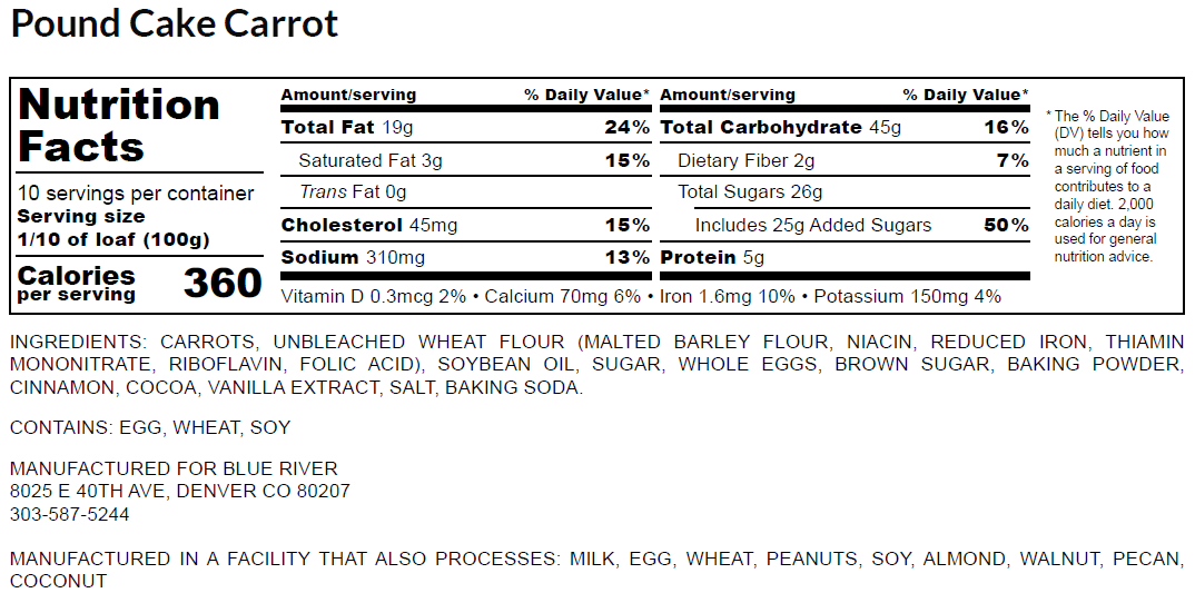 Poundcake - Carrot TG