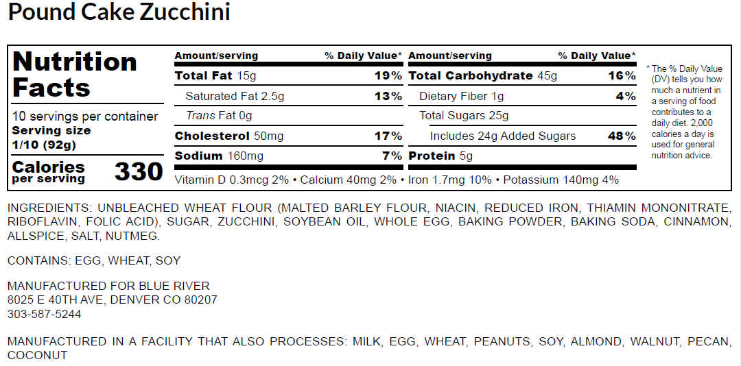 Poundcake - Zucchini TG