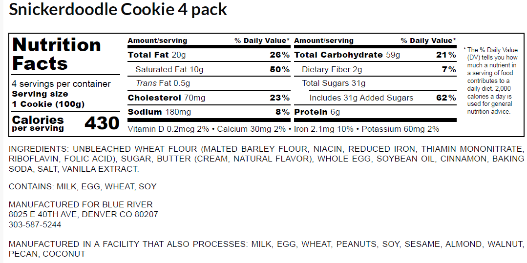 Cookie - Snickerdoodle (4PK)