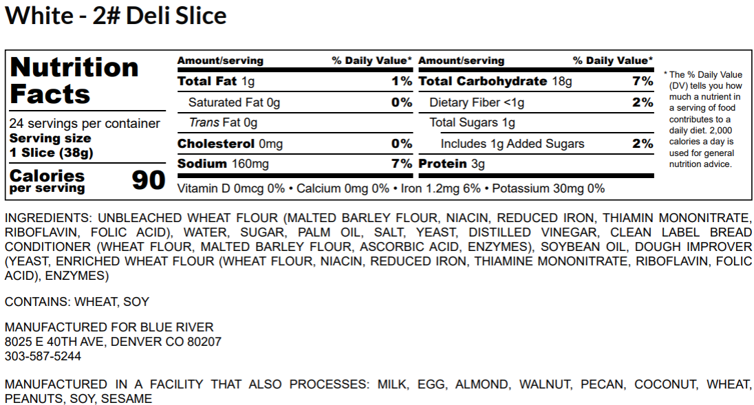 White-2# Deli Slice